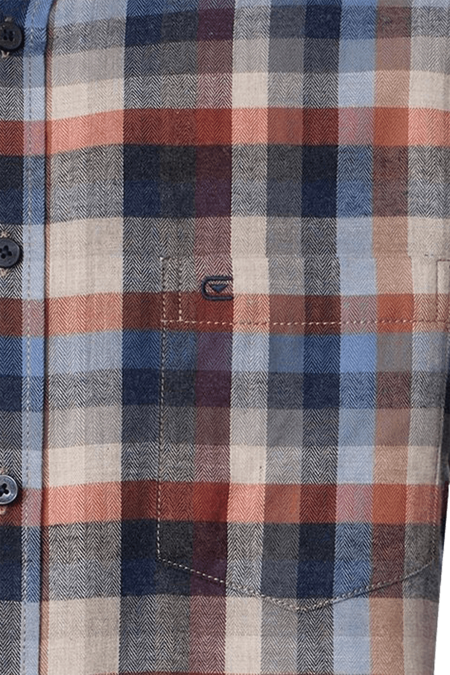 Produktbild f�r 'CASAMODA Casual Fit Hemd Langarm Button Down Kragen Karo grau'