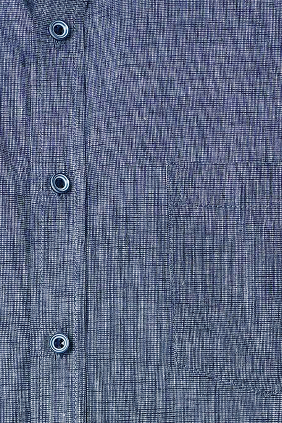 Produktbild f�r 'CASAMODA Casual Fit Hemd Halbarm Button Down Kragen Leinenmix blau'