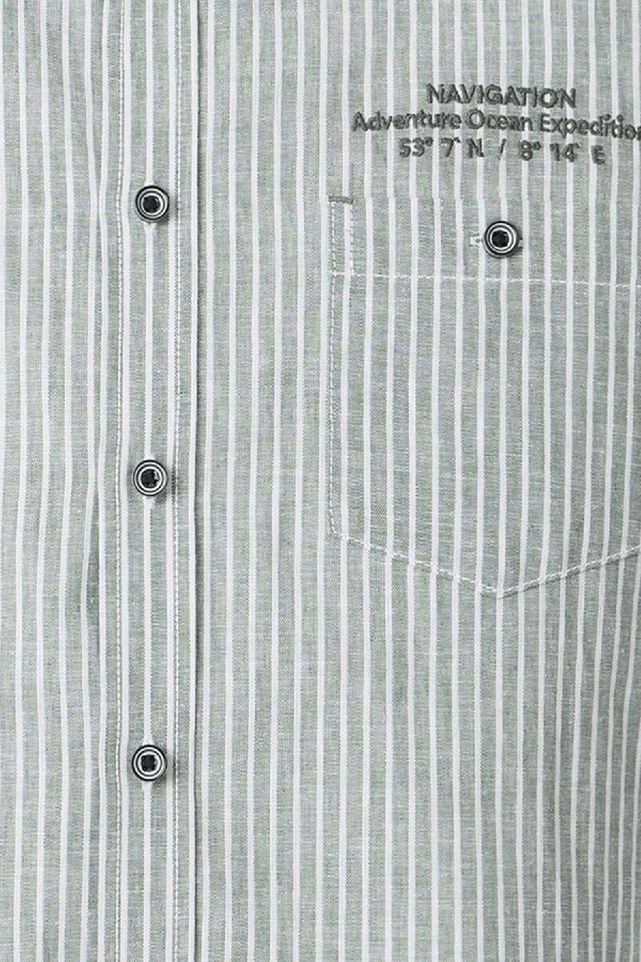 Produktbild f�r 'CASAMODA Casual Fit Hemd Halbarm Button Down Kragen Streifen gr�n'