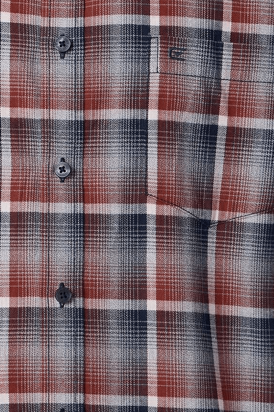 Produktbild f�r 'CASAMODA Casual Fit Hemd Langarm New Kent Kragen Flanell Karo blau'