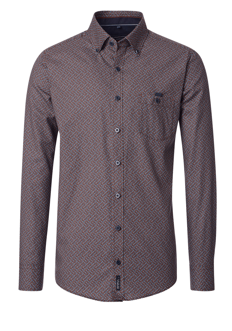 Produktbild f�r 'CASAMODA Casual Fit Hemd Langarm Button Down Kragen Muster orange'