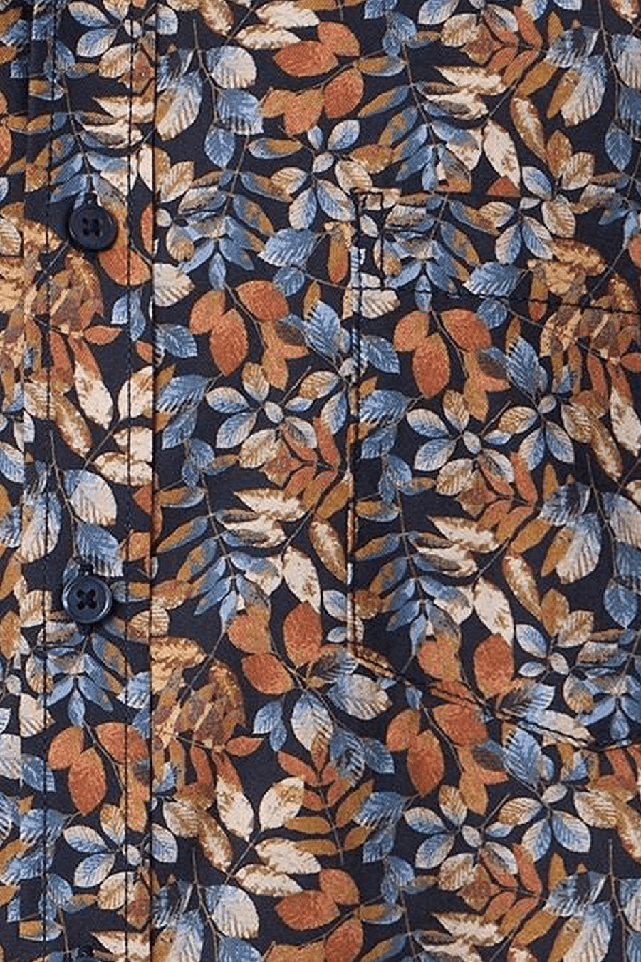 Produktbild f�r 'CASAMODA Casual Fit Hemd Langarm Button Down Kragen Blumenmuster dunkelblau'