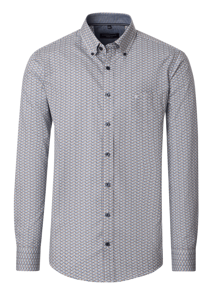 Produktbild f�r 'CASAMODA Casual Fit Hemd Langarm Button Down Kragen Streifen Muster gr�n'