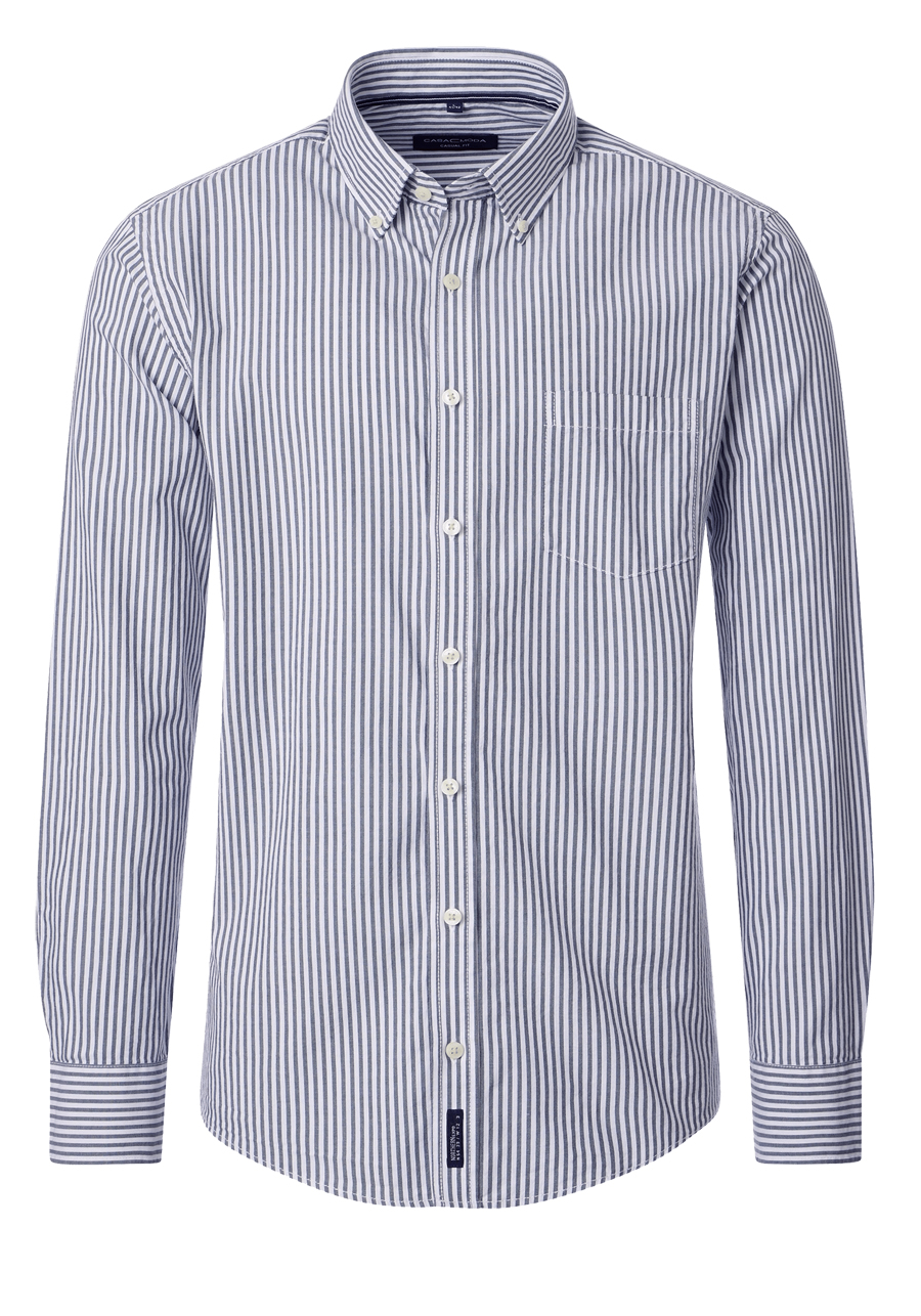 Produktbild f�r 'CASAMODA Casual Fit Hemd Langarm Button Down Kragen Streifen blau'