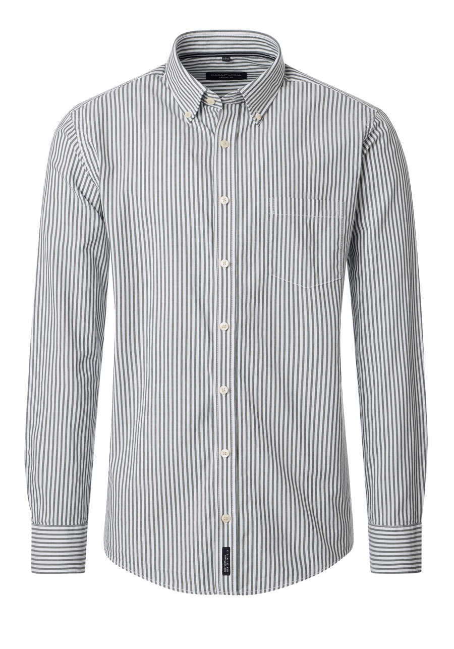 Produktbild f�r 'CASAMODA Casual Fit Hemd Langarm Button Down Kragen Streifen gr�n'