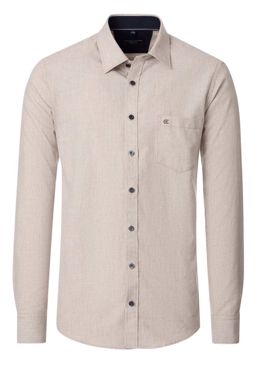 Produktbild f�r 'CASAMODA Casual Fit Hemd Langarm New Kent Kragen Struktur mokka'