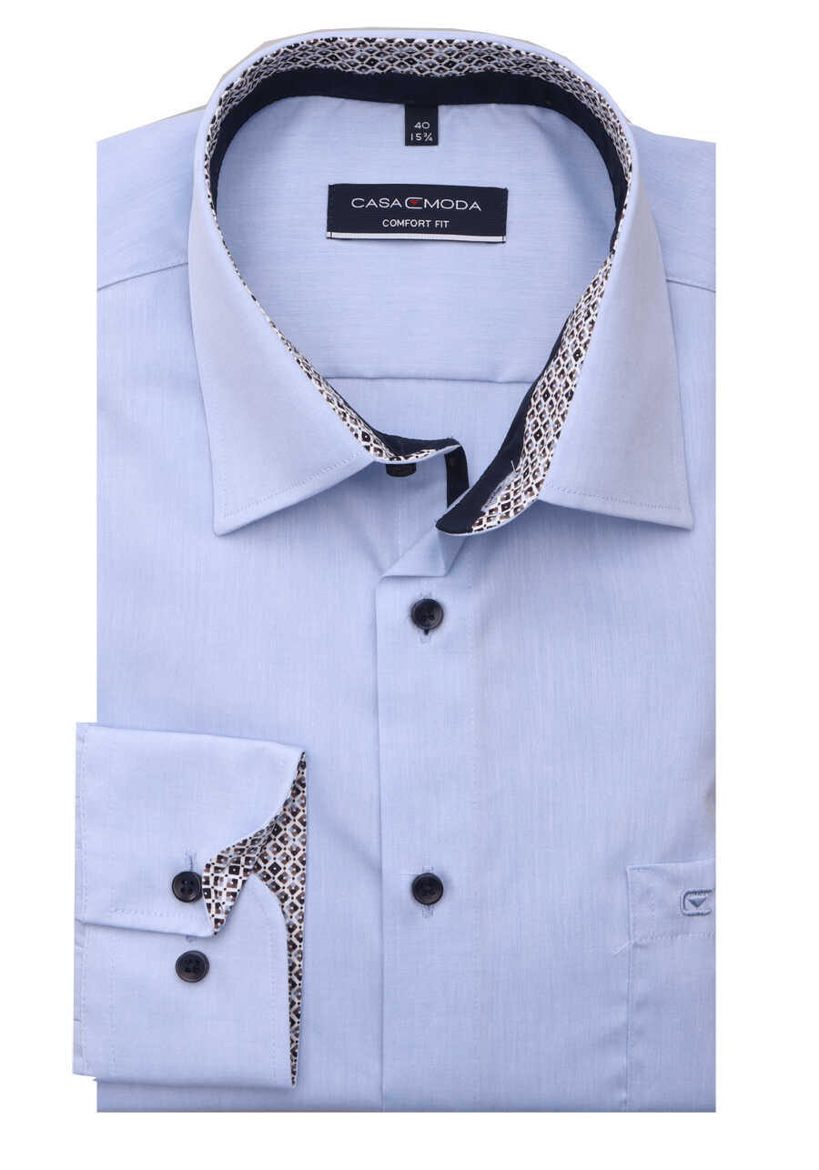 Produktbild fr 'CASAMODA Comfort Fit Hemd Langarm New Kent Kragen hellblau'