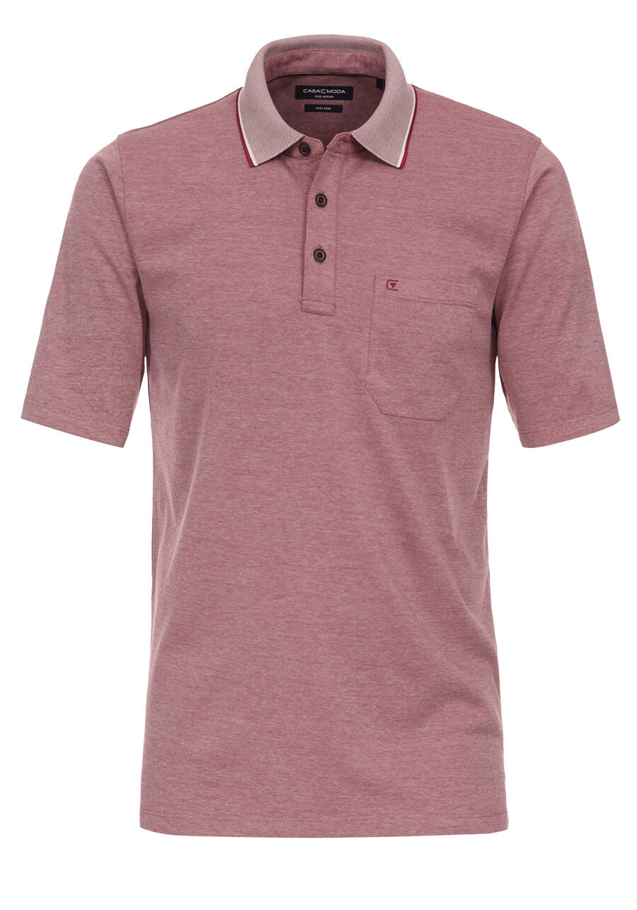 Produktbild fr 'CASAMODA Poloshirt Halbarm Brusttasche geknpfter Kragen hellrot'