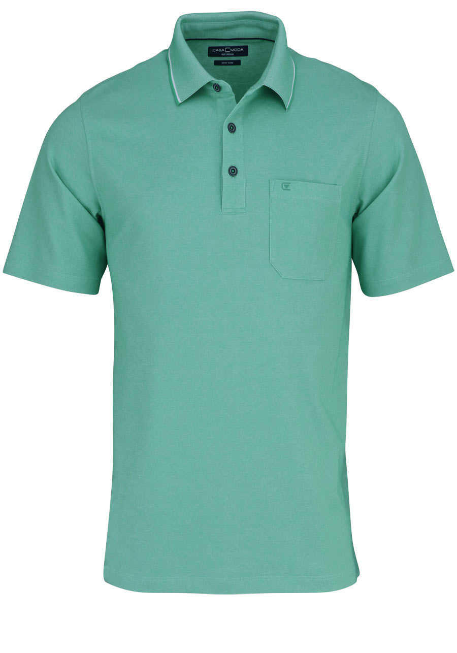 Produktbild fr 'CASAMODA Poloshirt Halbarm Brusttasche geknpfter Kragen mint'