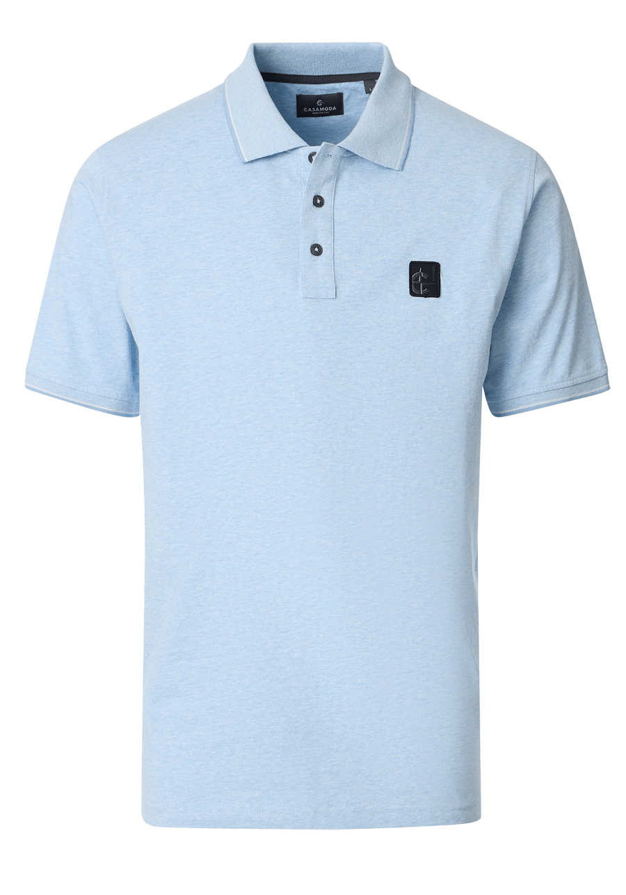 Produktbild f�r 'CASAMODA Poloshirt Halbarm Polokragen Jersey hellblau'