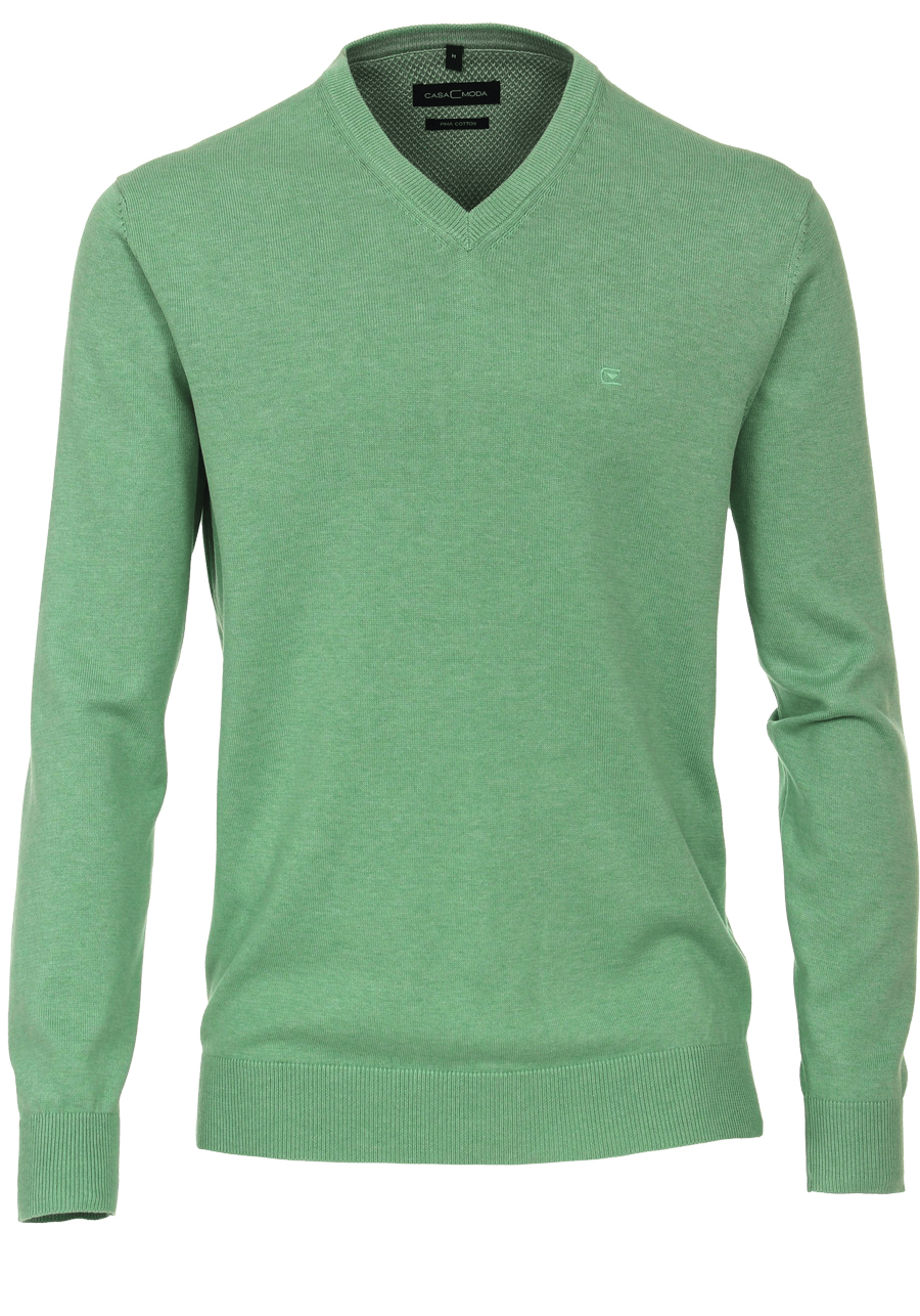 Produktbild fr 'CASAMODA Pullover Langarm V-Ausschnitt Strick grn'