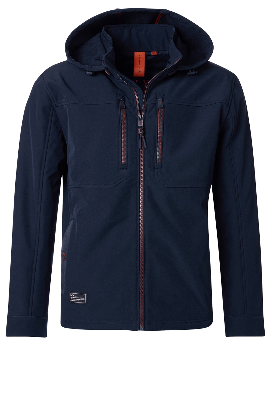 Produktbild fr 'CASAMODA Softshelljacke Langarm mit Kapuze nachtblau'