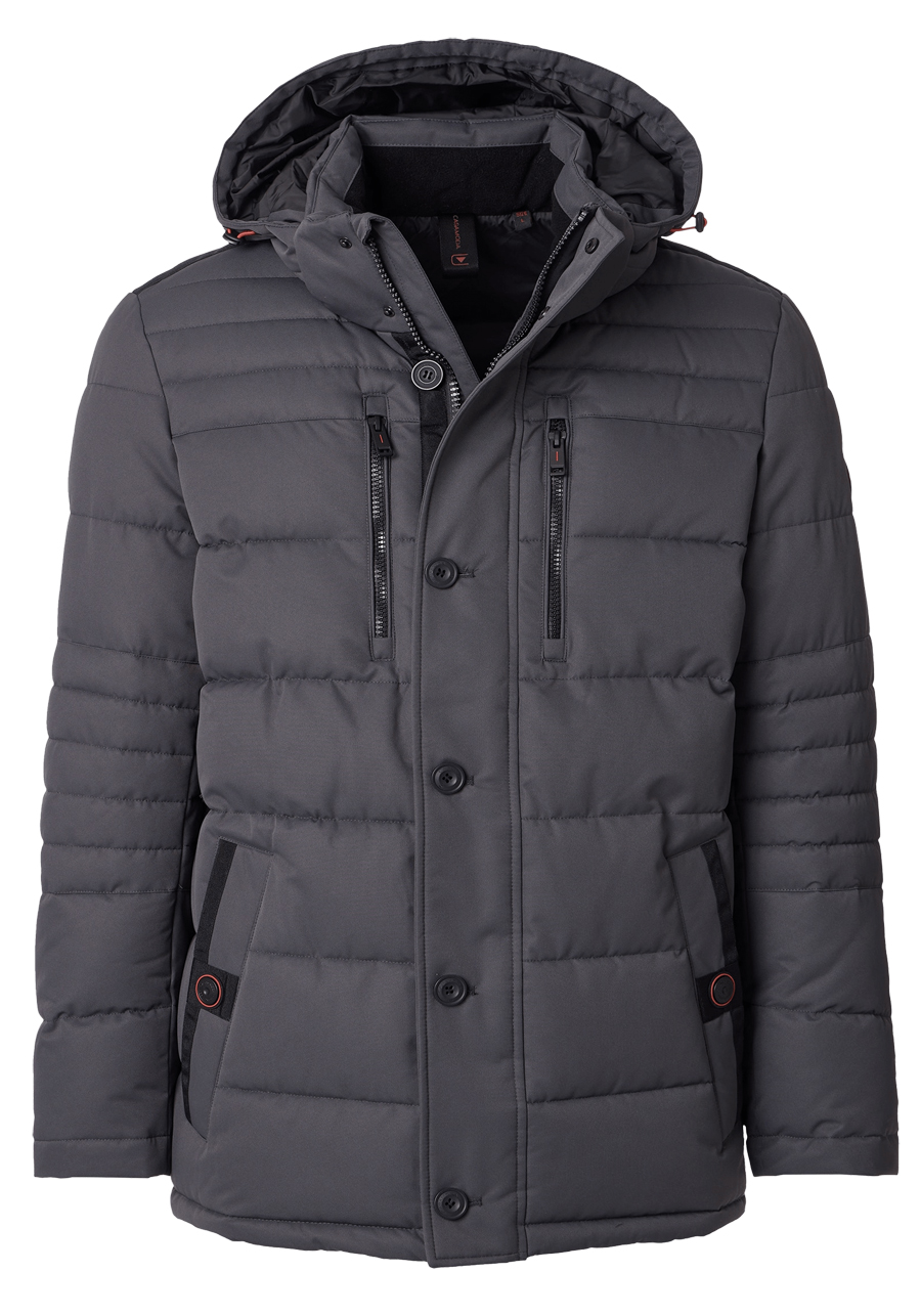 Produktbild f�r 'CASAMODA Steppjacke Langarm mit Kapuze Rei�verschluss dunkelgrau'