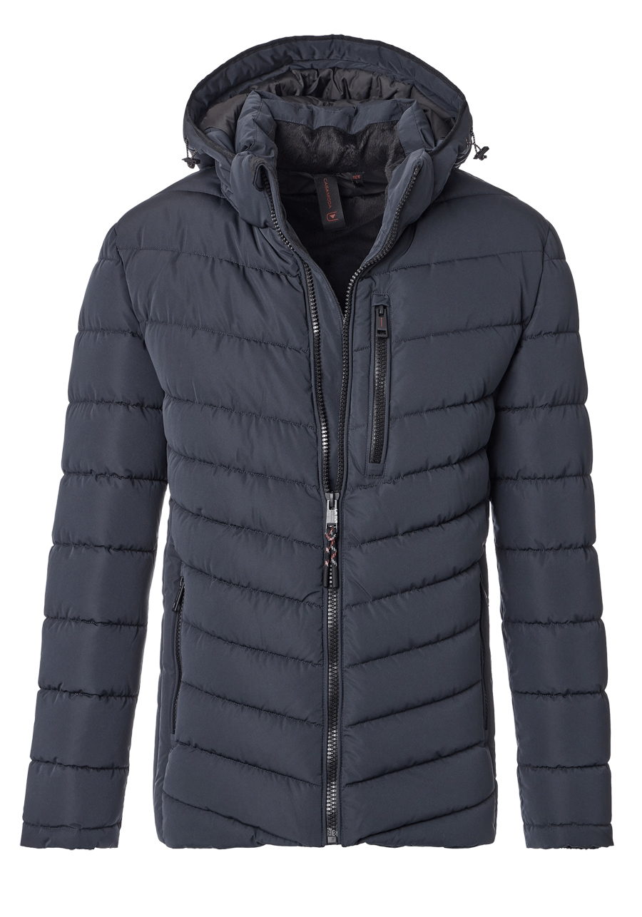 Produktbild f�r 'CASAMODA Steppjacke Langarm mit Kapuze Rei�verschluss nachtblau'