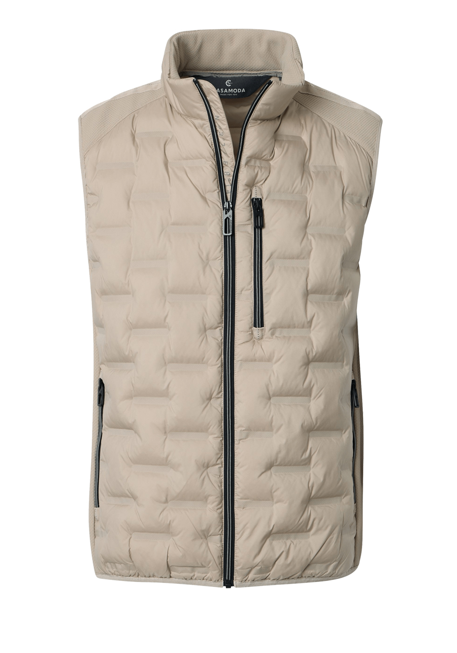 Produktbild f�r 'CASAMODA Steppweste Stehkragen Rei�verschluss beige'
