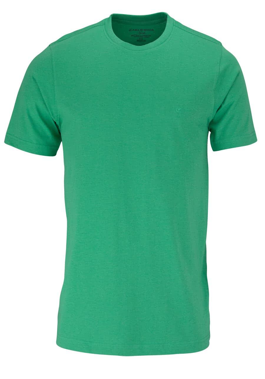 Produktbild fr 'CASAMODA T-Shirt Rundhals reine Baumwolle grn'