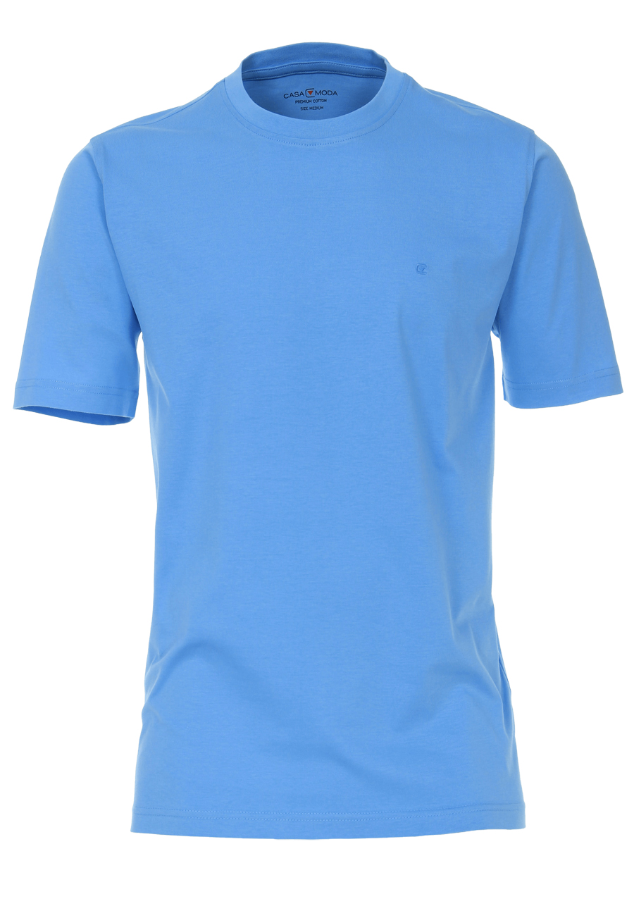 Produktbild fr 'CASAMODA T-Shirt mit Rundhals reine Baumwolle blau'