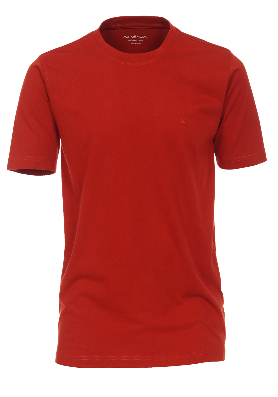 Produktbild f�r 'CASAMODA T-Shirt mit Rundhals reine Baumwolle mittelrot'