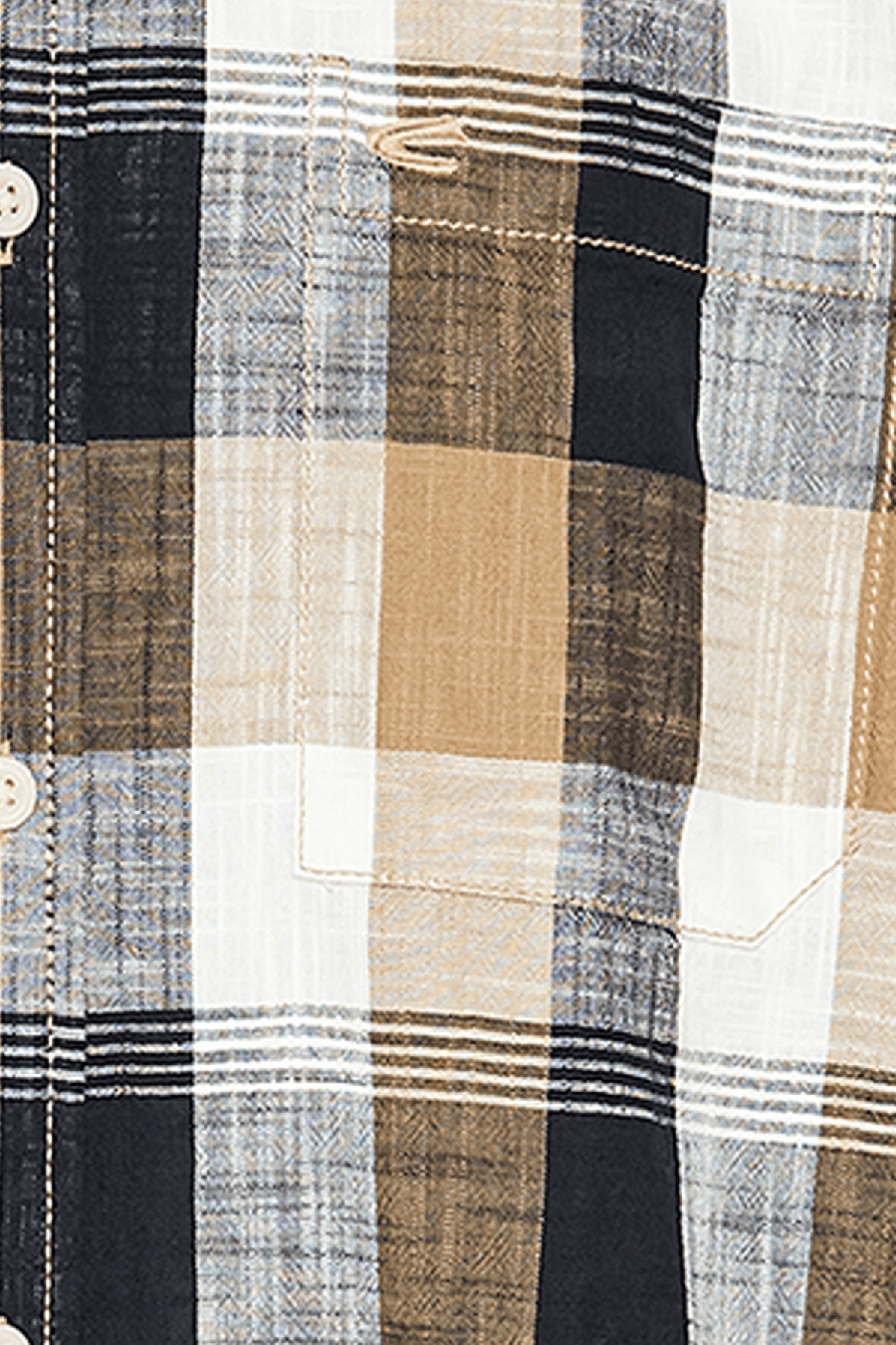 Produktbild fr 'CAMEL ACTIVE Regular Fit Hemd Halbarm Button Down Kragen Karo schwarz'