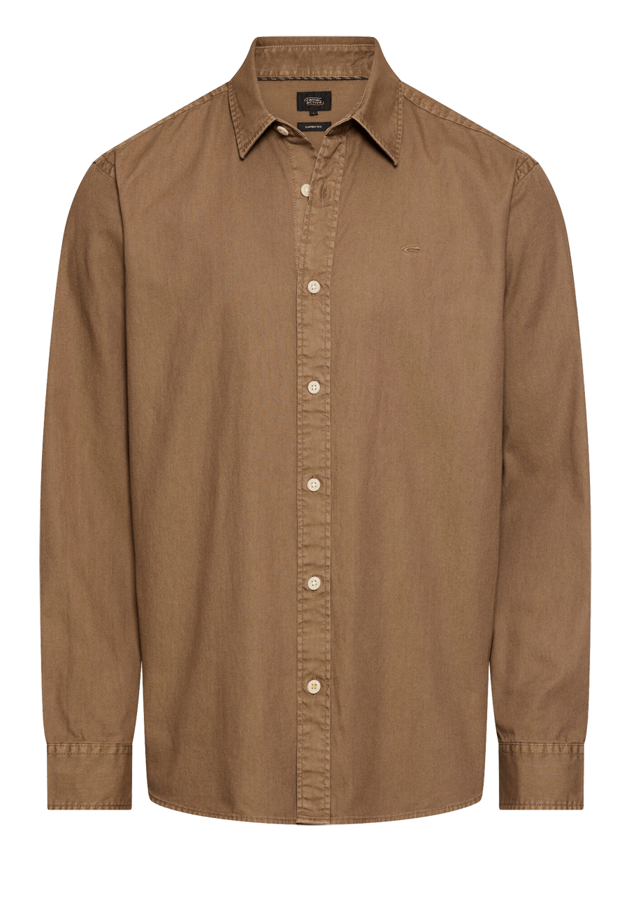 Produktbild f�r 'CAMEL ACTIVE Hemd Langarm New Kent Kragen Garment Dye braun'