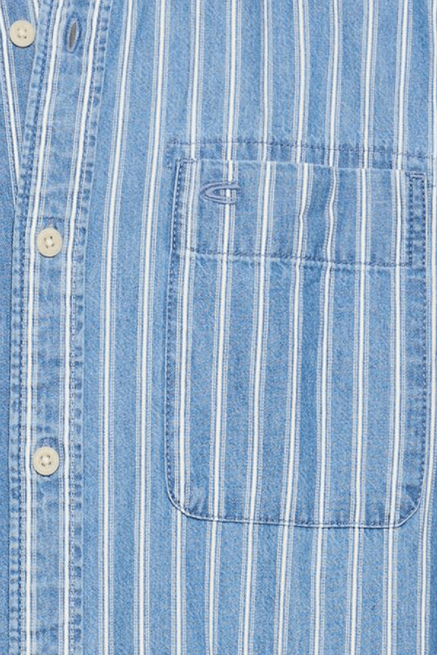 Produktbild f�r 'CAMEL ACTIVE Hemd Langarm New Kent Kragen Indigo Dye Streifen blau'