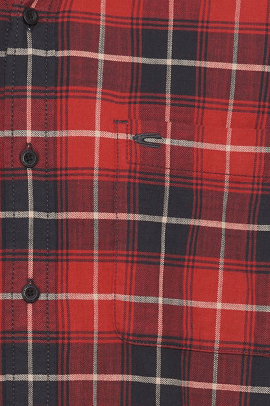Produktbild f�r 'CAMEL ACTIVE Hemd Langarm Button Down Kragen Flanell Karo rot'