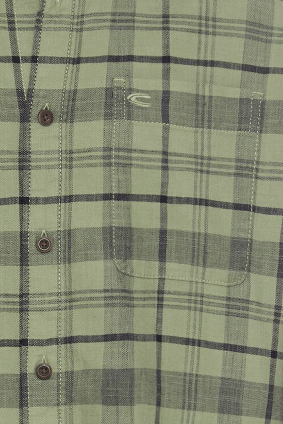 Produktbild f�r 'CAMEL ACTIVE Hemd Langarm Button Down Kragen Flanell Karo gr�n'