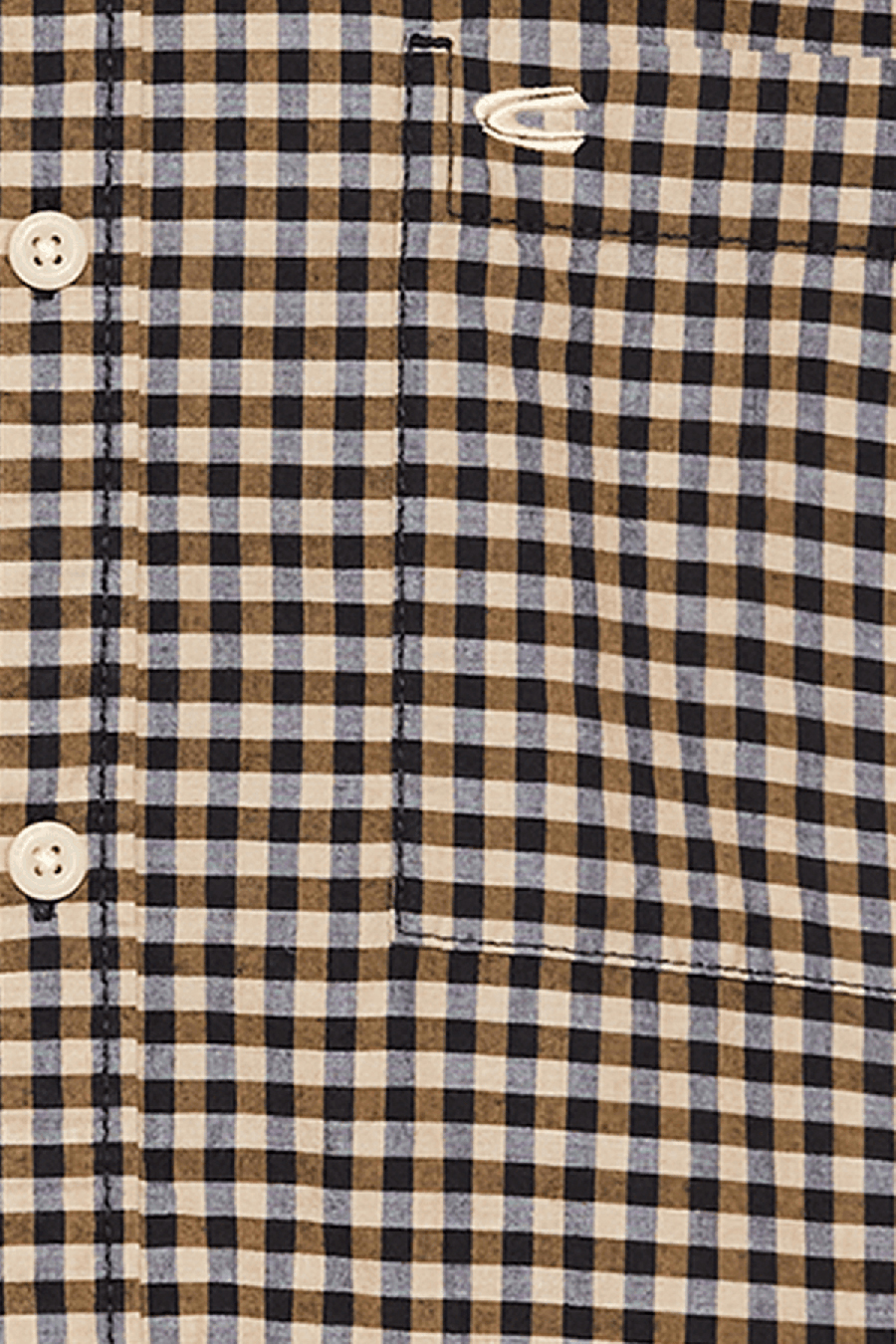 Produktbild fr 'CAMEL ACTIVE Hemd Halbarm Button Down Kragen Karo blau'