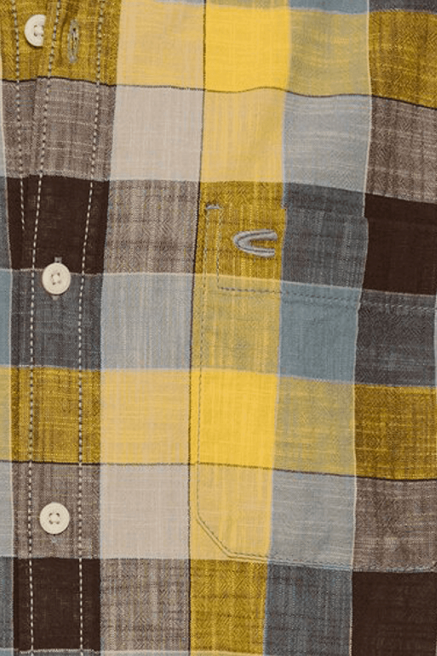 Produktbild f�r 'CAMEL ACTIVE Performance Hemd Halbarm Button Down Kragen Karo gelb'