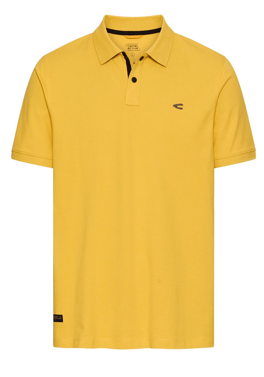Produktbild f�r 'CAMEL ACTIVE Performance Polo Halbarm gekn�pfter Polokragen Pique ocker'