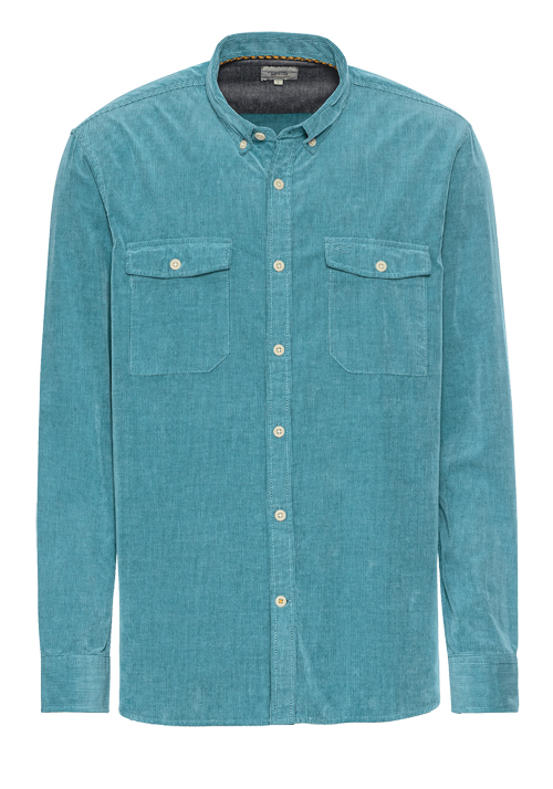 Produktbild fr 'CAMEL ACTIVE Hemd Langarm Button Down Kragen Cord trkis'