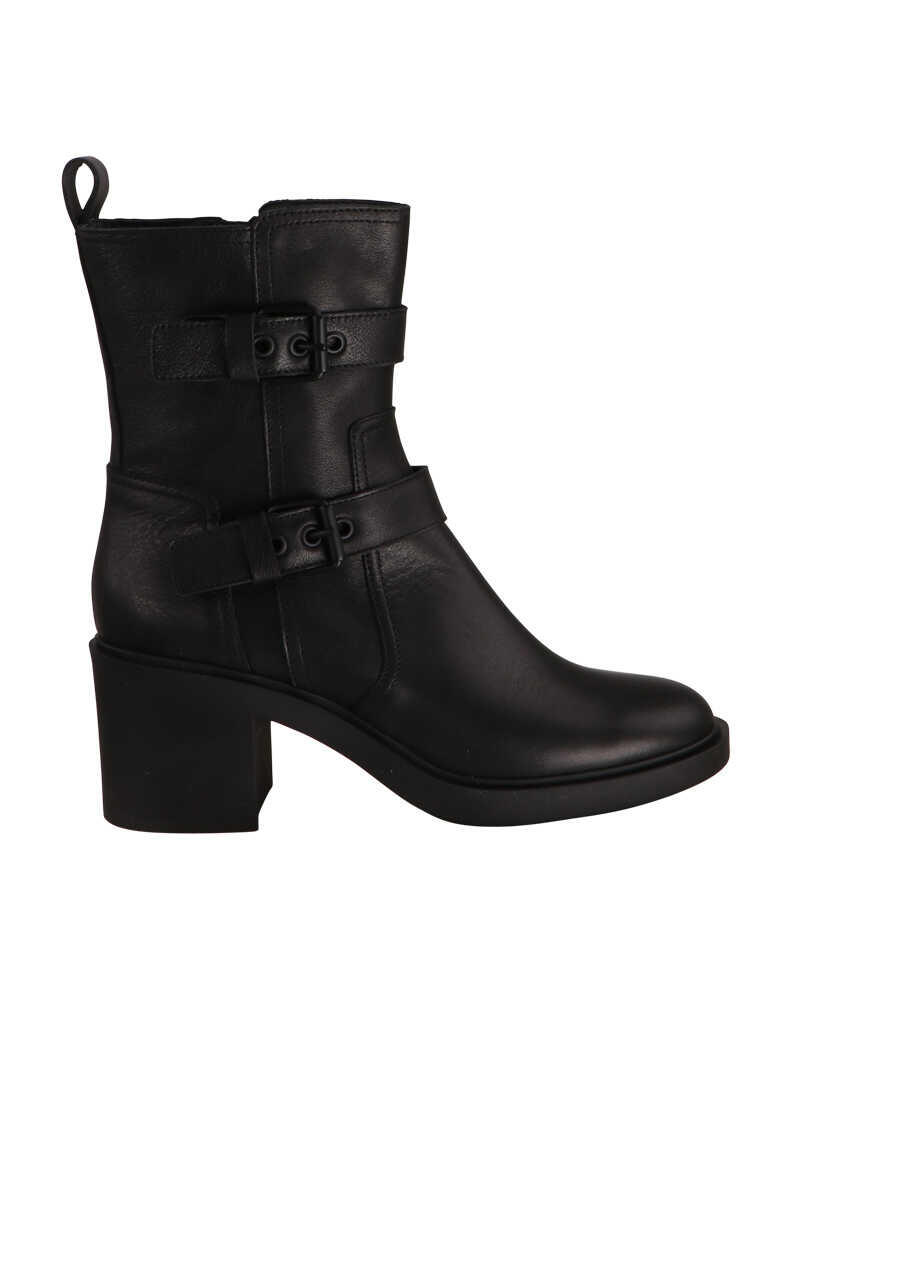 Produktbild f�r 'COPENHAGEN Stiefel halbhoher Schaft Rei�verschluss Leder schwarz'