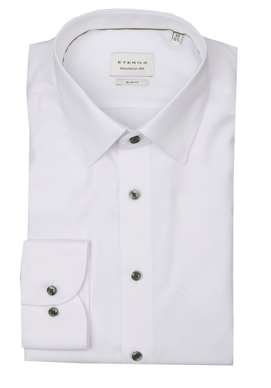 Produktbild fr 'ETERNA Slim Fit Cover Hemd extra langer Arm New Kent Kragen Blickdicht wei'