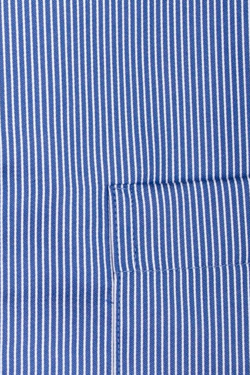 ETERNA Modern Fit Hemd Langarm Haifischkragen Streifen blau