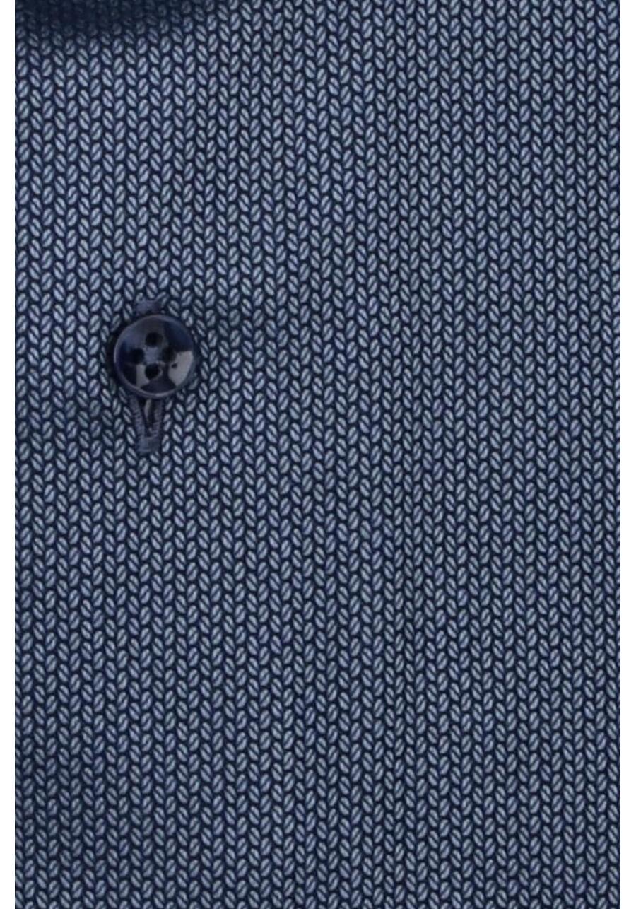 Produktbild fr 'ETERNA Slim Fit Hemd extra langer Arm New Kent Kragen Muster blau'