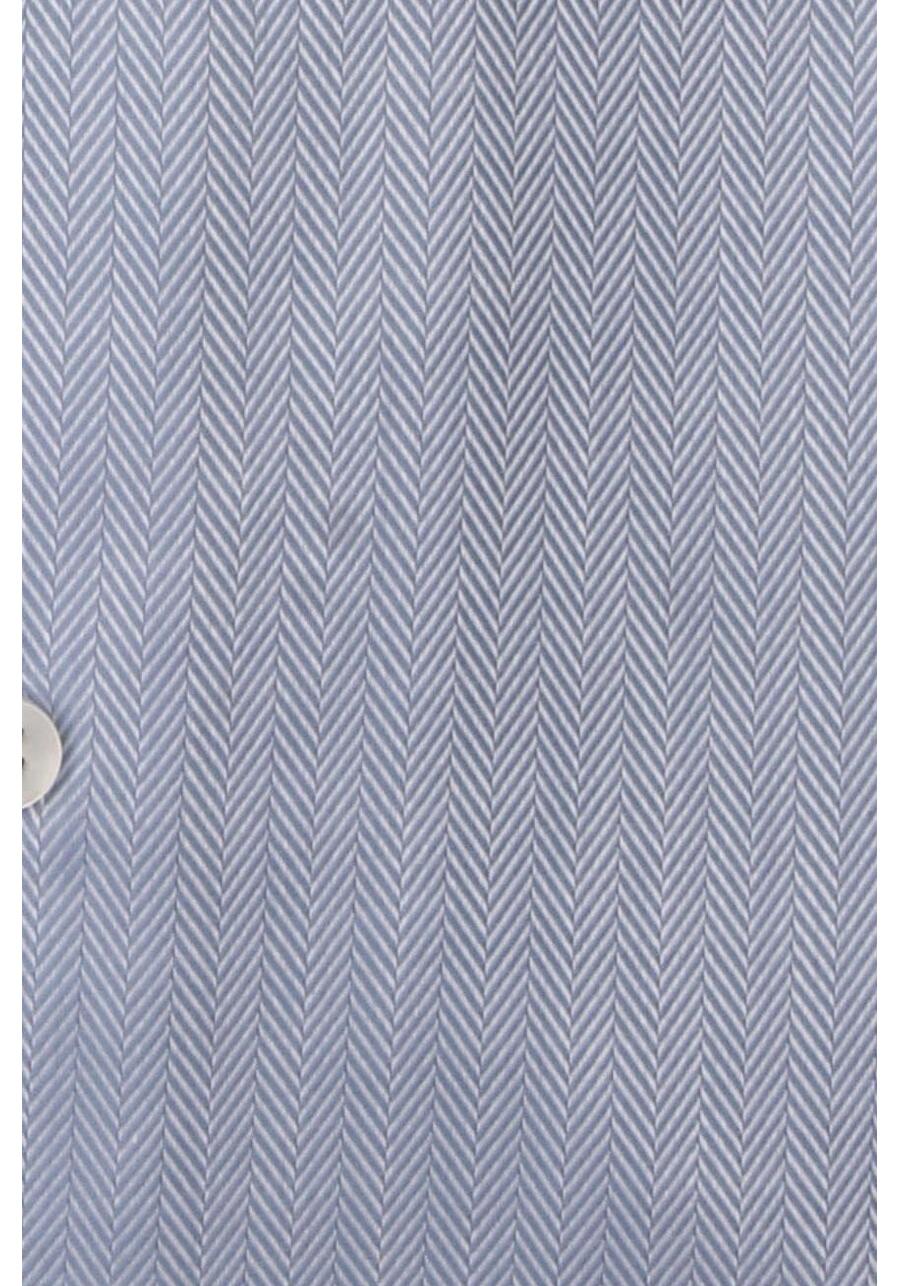Produktbild fr 'ETERNA Modern Fit Hemd Langarm New Kent Kragen Fischgrat hellblau'