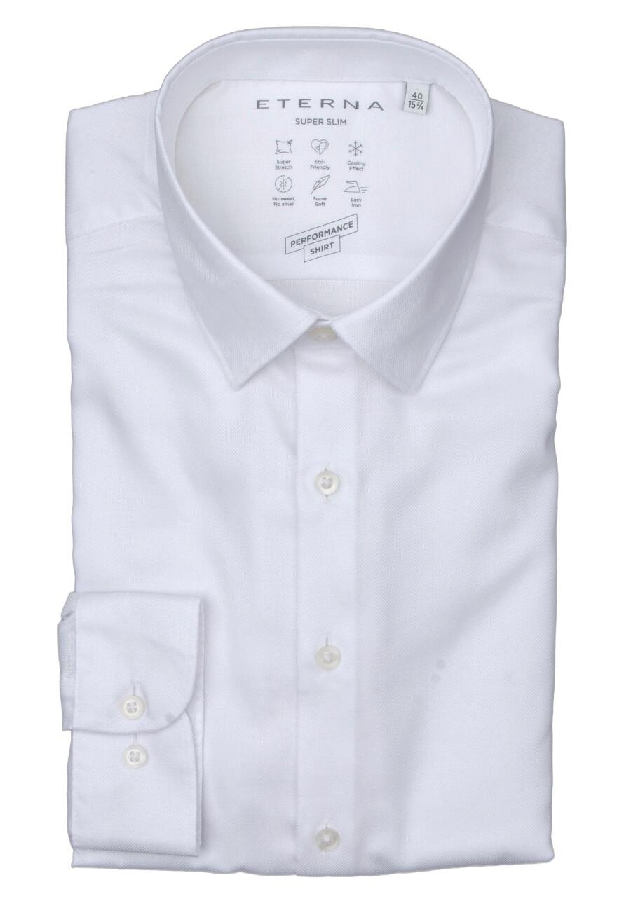 Produktbild fr 'ETERNA Slim Fit Performence Hemd Langarm New Kent Kragen wei'