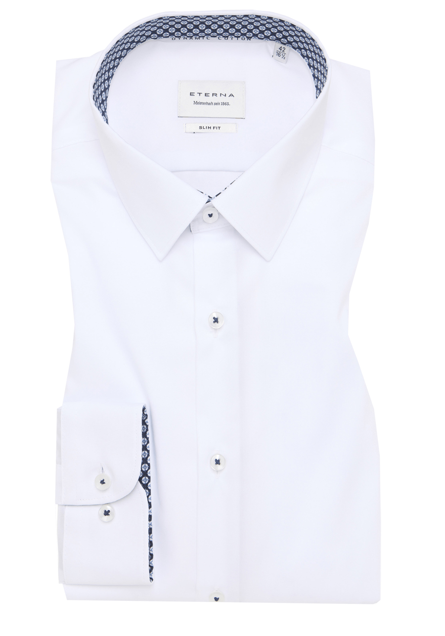 Produktbild f�r 'ETERNA Super Slim Dynamic Cotton Hemd Langarm New Kent Kragen wei�'
