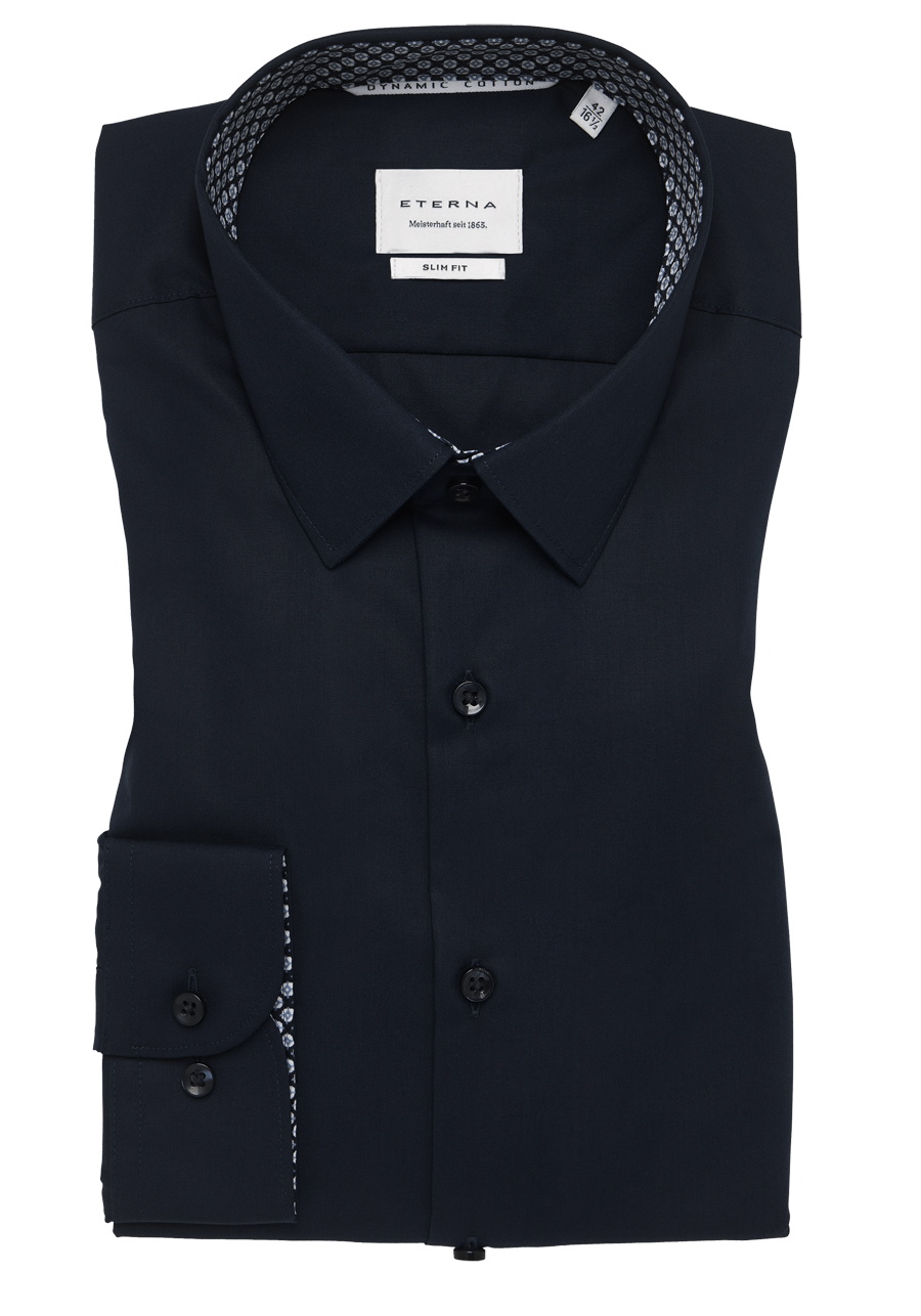 Produktbild f�r 'ETERNA Super Slim Dynamic Cotton Hemd Langarm New Kent Kragen schwarz'