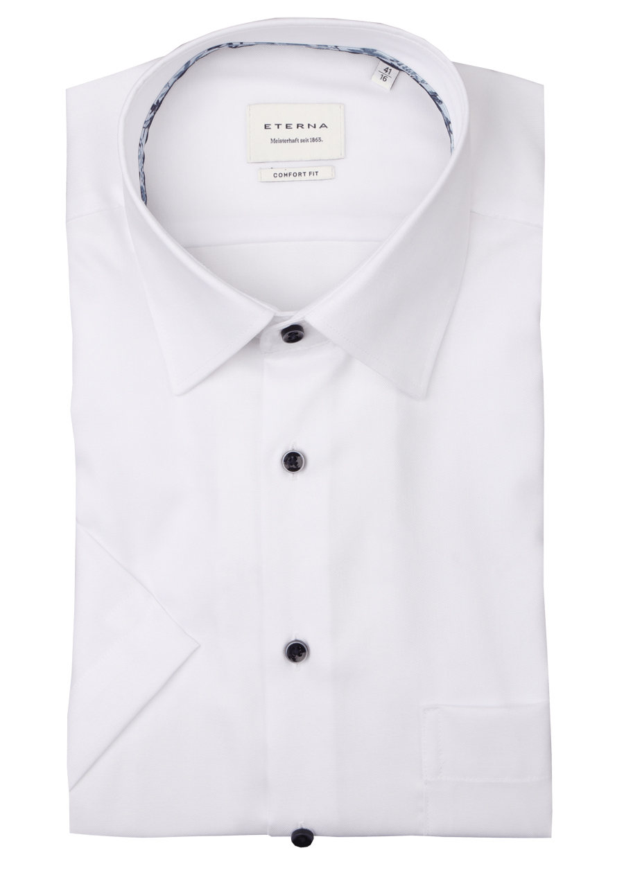 Produktbild fr 'ETERNA Comfort Fit Hemd Halbarm New Kent Kragen Oxford wei'