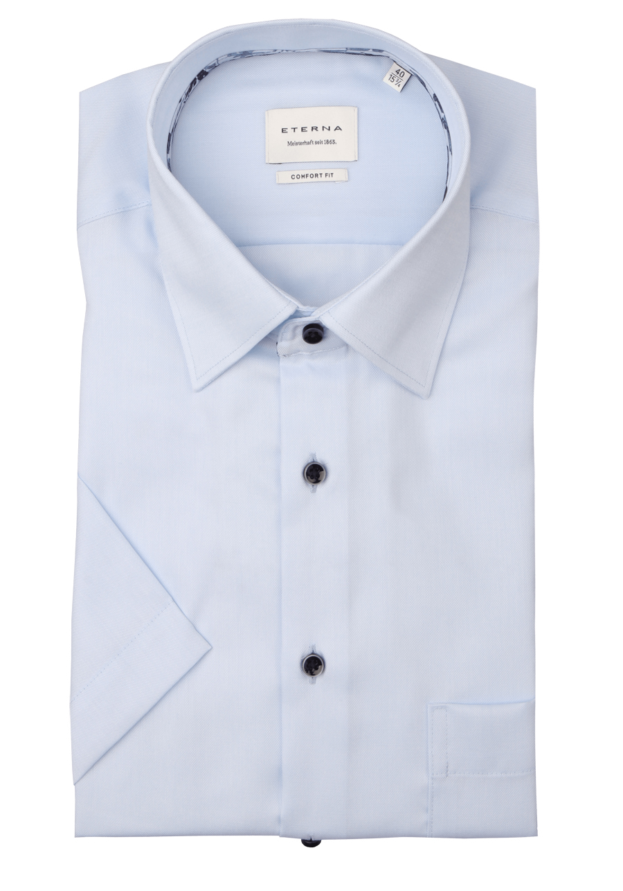 Produktbild fr 'ETERNA Comfort Fit Hemd Halbarm New Kent Kragen Oxford hellblau'