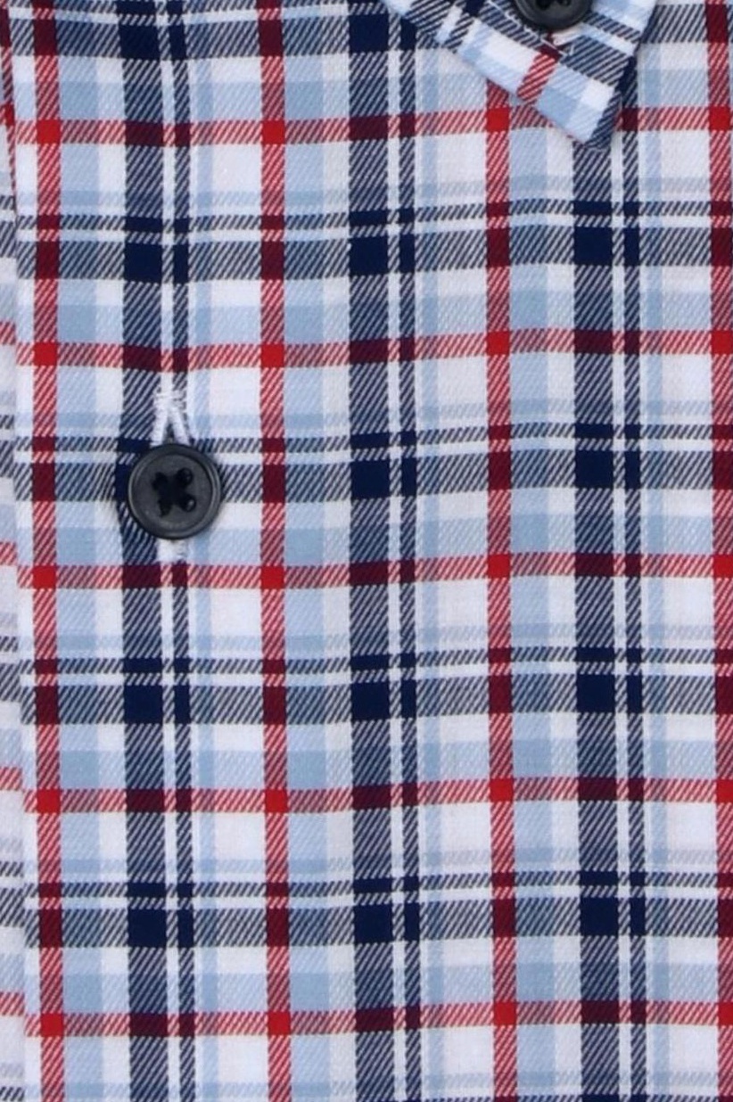 Produktbild fr 'ETERNA Comfort Fit Hemd Langarm Button Down Kragen Karo rot'