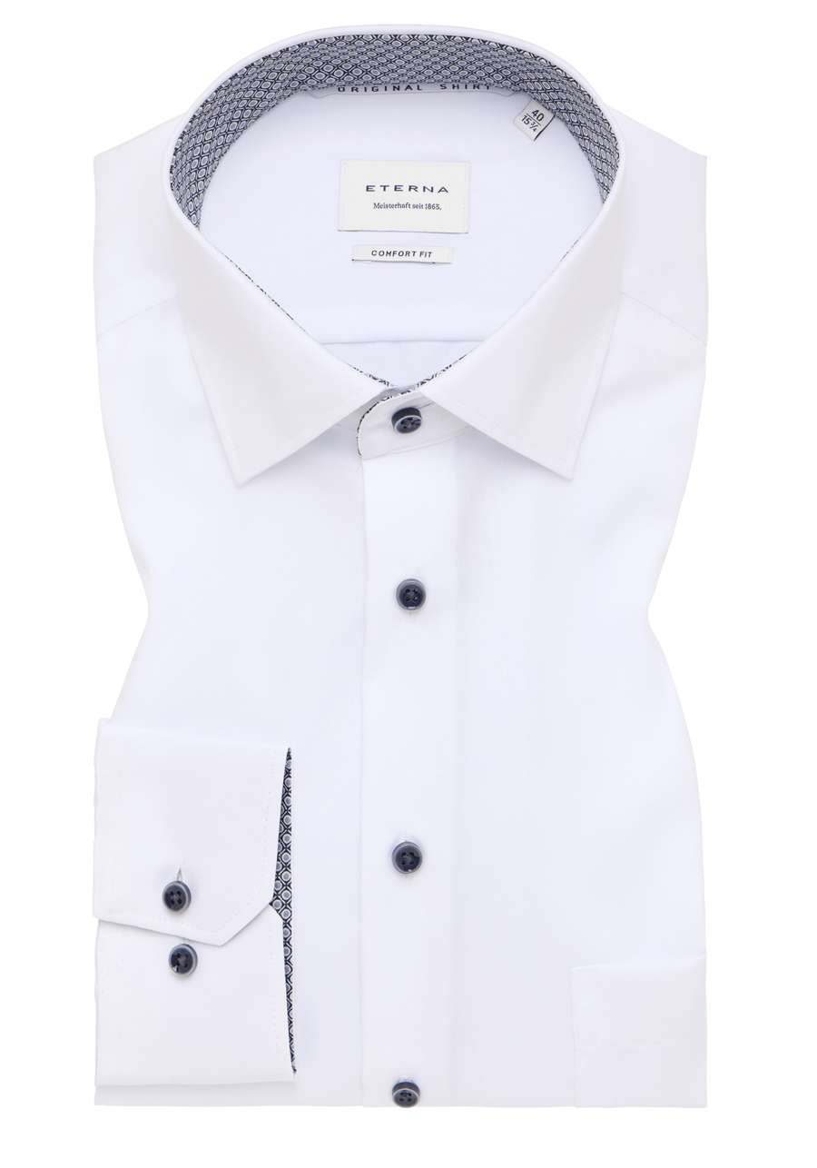 Produktbild fr 'ETERNA Comfort Fit Hemd extra langer Arm New Kent Kragen wei'
