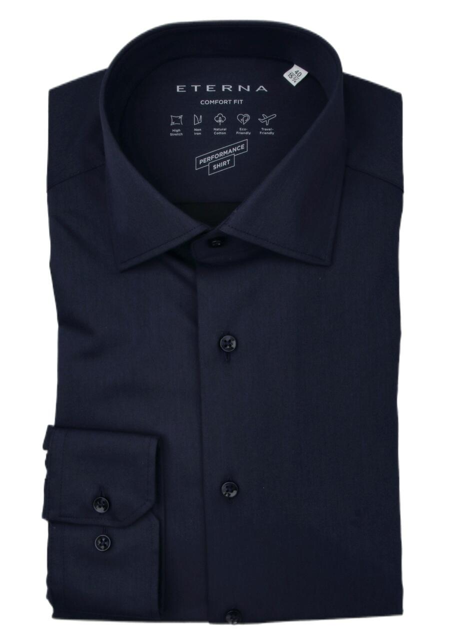 Produktbild f�r 'ETERNA Comfort Fit Performance Hemd super langer Arm New Kent Kragen nachtblau'