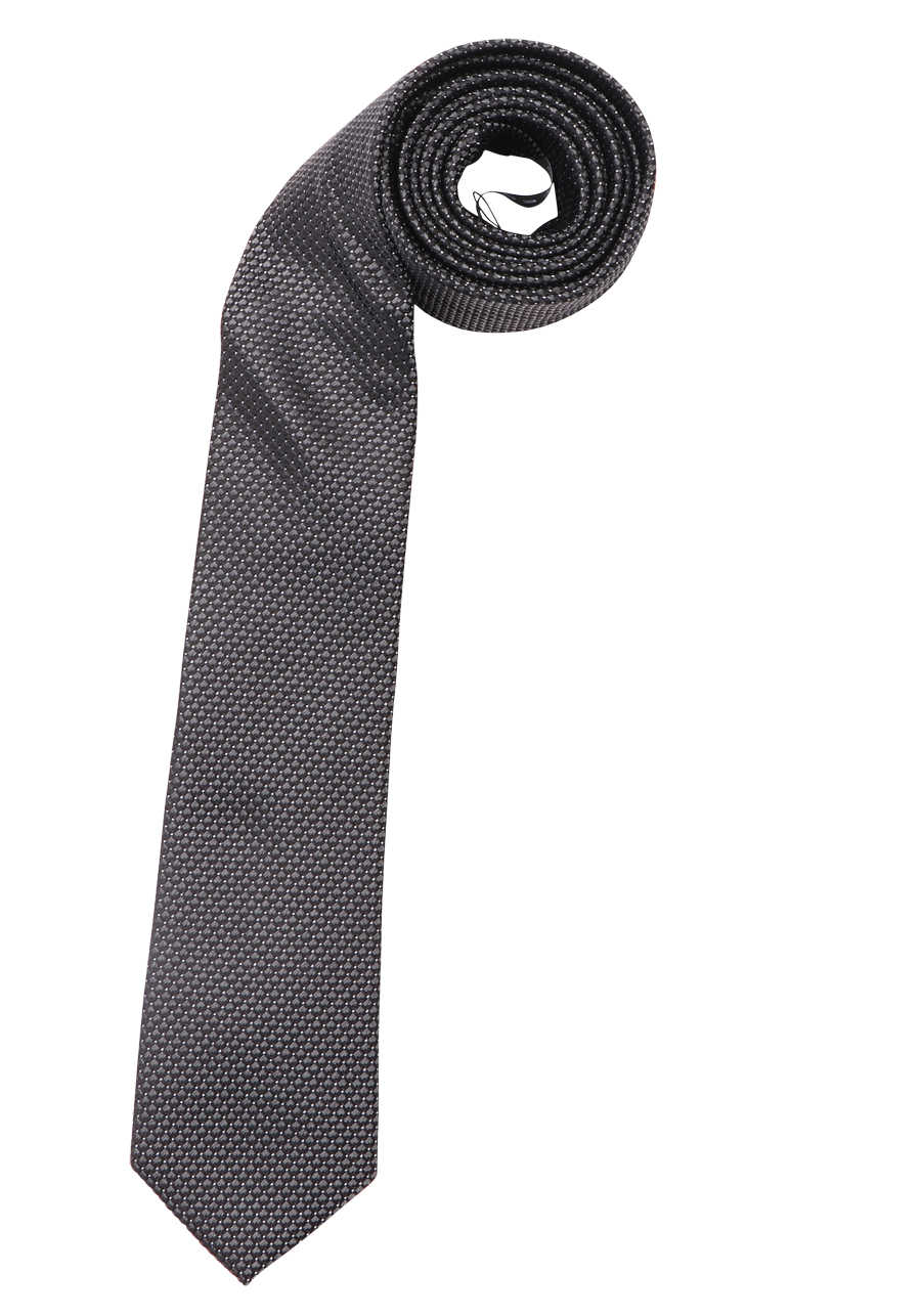 6 Muster aus Seide schwarz ETERNA reiner cm breit Krawatte