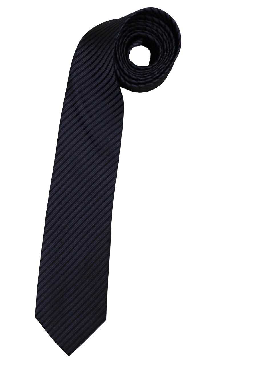 ETERNA Krawatte aus reiner Seide 7,5 cm breit Streifen schwarz | Breite Krawatten