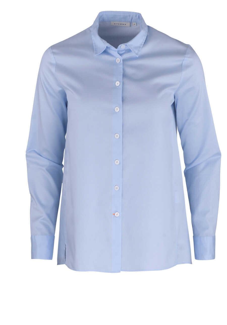 Produktbild f�r 'ETERNA Loose Bluse Langarm Hemdenkragen Twill aqua'