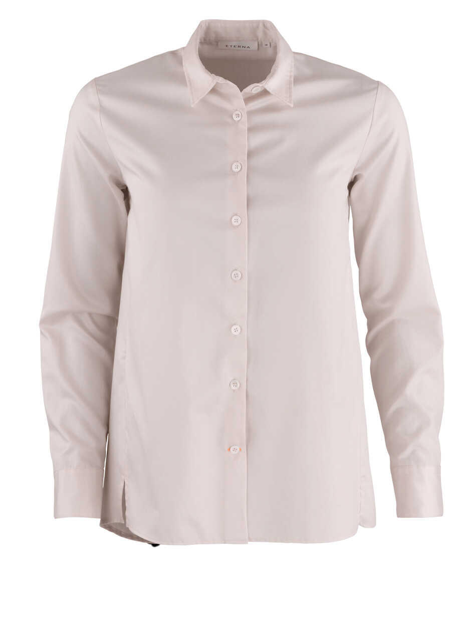 Produktbild f�r 'ETERNA Loose Bluse Langarm Hemdenkragen Twill beige'