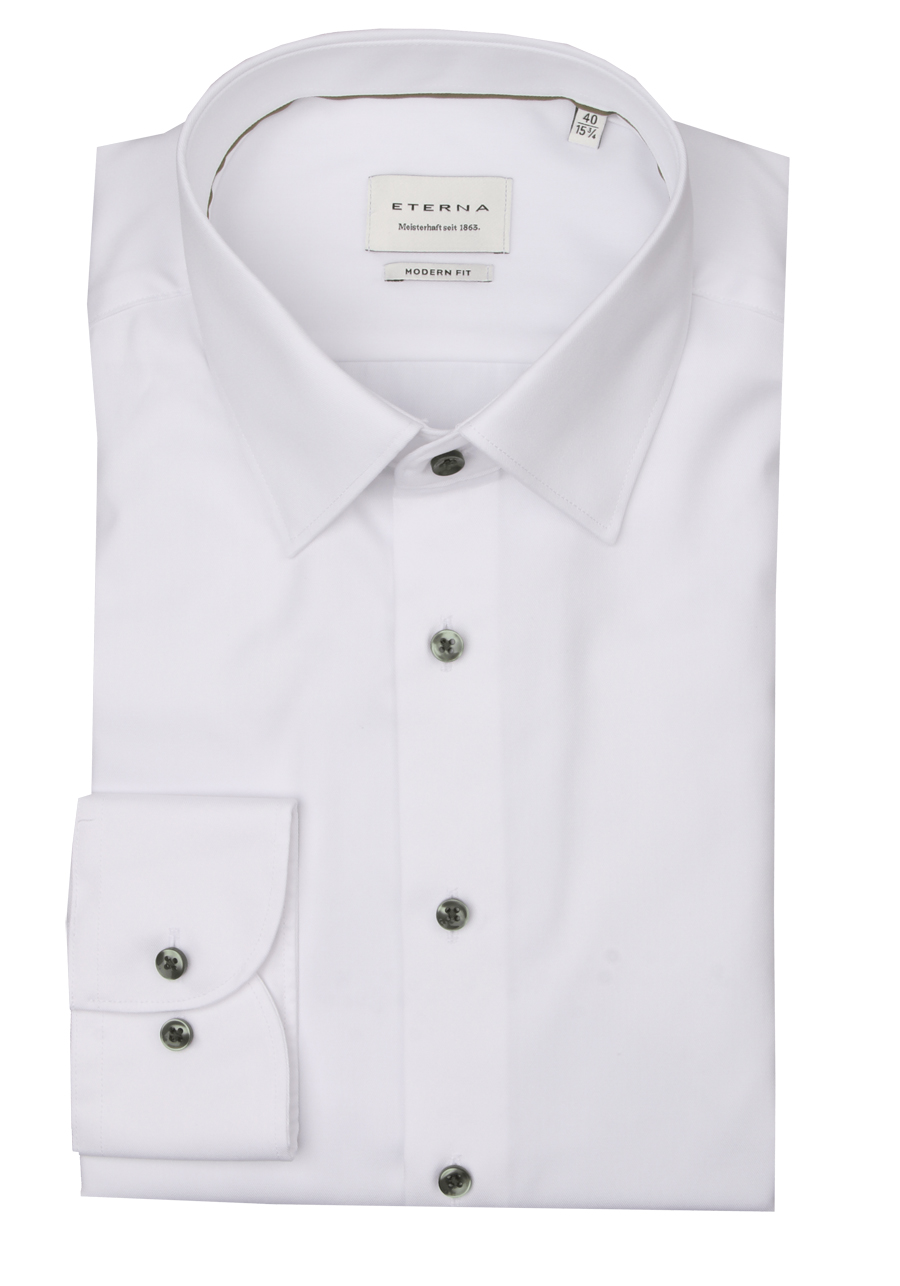 Produktbild fr 'ETERNA Modern Fit Cover Hemd extra langer Arm New Kent Kragen Blickdicht wei'