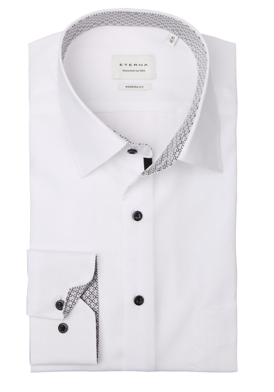 Produktbild fr 'ETERNA Modern Fit Hemd Langarm New Kent Kragen wei'